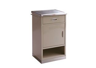 HX351 Bedside Cabinet with Stainless Steel surface and Base